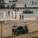 Security forces stand guard in Meskel Square.